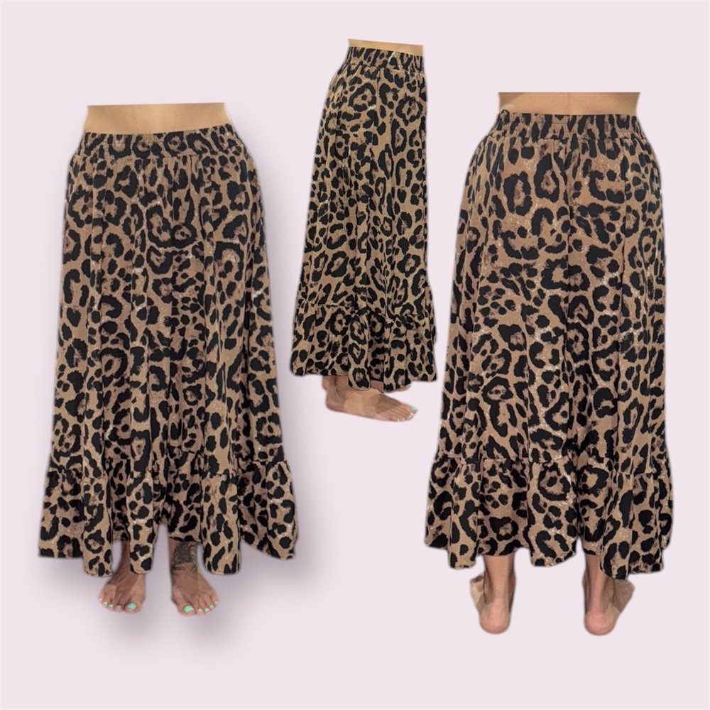 Leopard Print Maxi Skirt